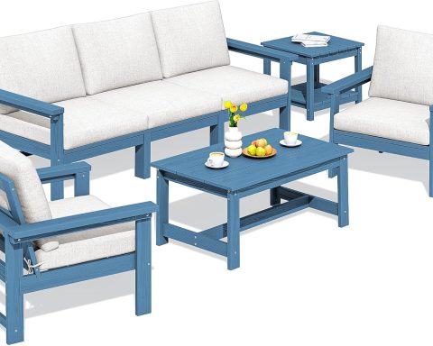 Small Patio Furniture Set, All Weather 3 Pieces Wicker Outdoor Sectional Set